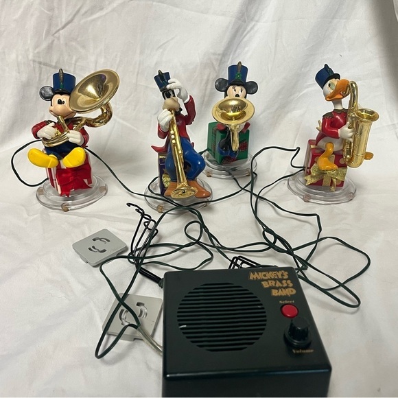 Disney Other - Mickey's Brass Band Figurines with Sound Box